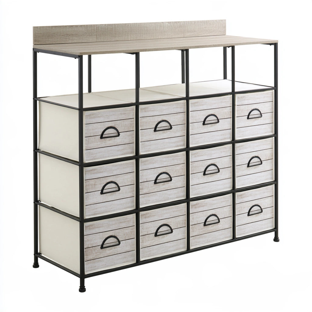 Ladekast met acht lades, kleur grijs
