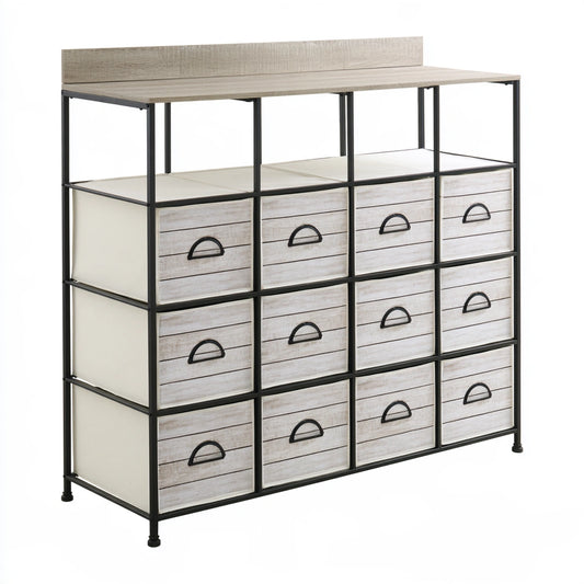 Ladekast met acht lades, kleur grijs
