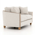Tweezitsbank met stoffen bekleding, kleur lichtgrijs