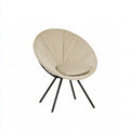 Eetkamerstoel met fluwelen bekleding, kleur lichtbeige