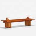 Opbergbank van hout, kleur wit